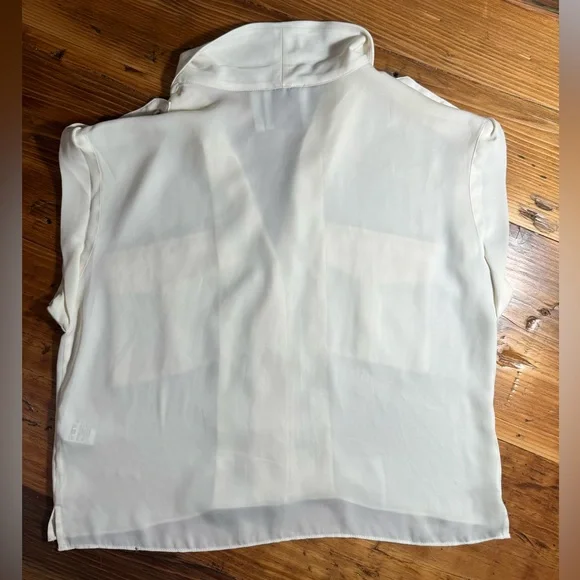 L’Academie‎ Safari Crop button down blouse ivory size small - Picture 3 of 10